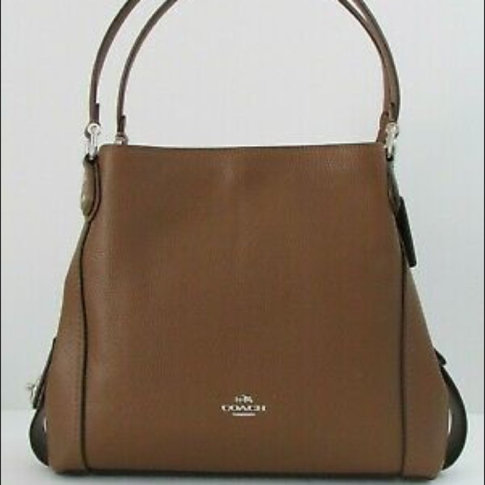 NEW Coach Edie 31 Brown Leather Tote
